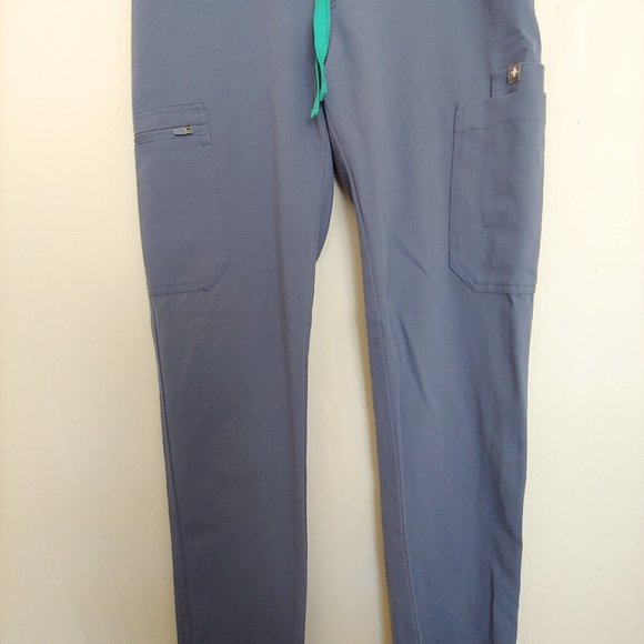 Figs womens scrub pants with drawstring in periwinkle size XS - Picture 3 of 12